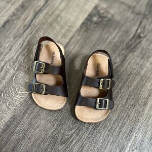 Old Navy Kids Dark Brown Buckle Sandals